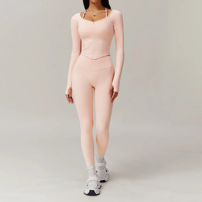 Ultra Premium 2PCS Women Tracksuits Yoga Set Long Sleeve