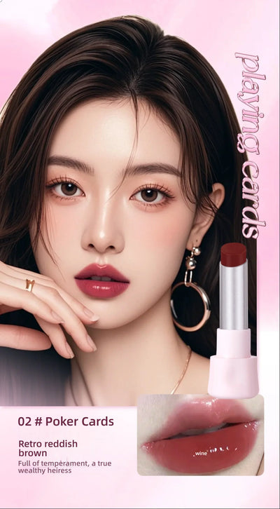 QXQY GLOSSY JELLY LIPSTICK - Mirror Shine, Moisturizing & Long Lasting, Nude Lip Gloss for Plump Brightening Lips (No Makeup Loo