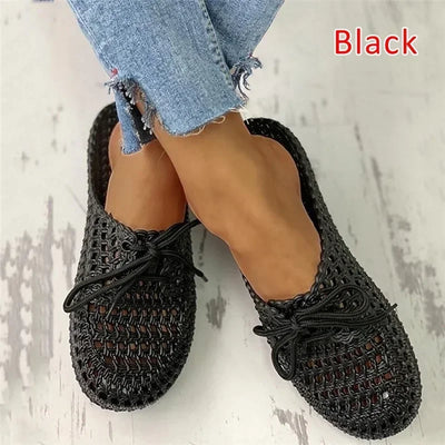 Women's Flip-flops Slippers 2023 Summer Shoes for Women Sandals Fashion Hollow Out Breathable Beach Shoes Lace-up Ladies Slipper