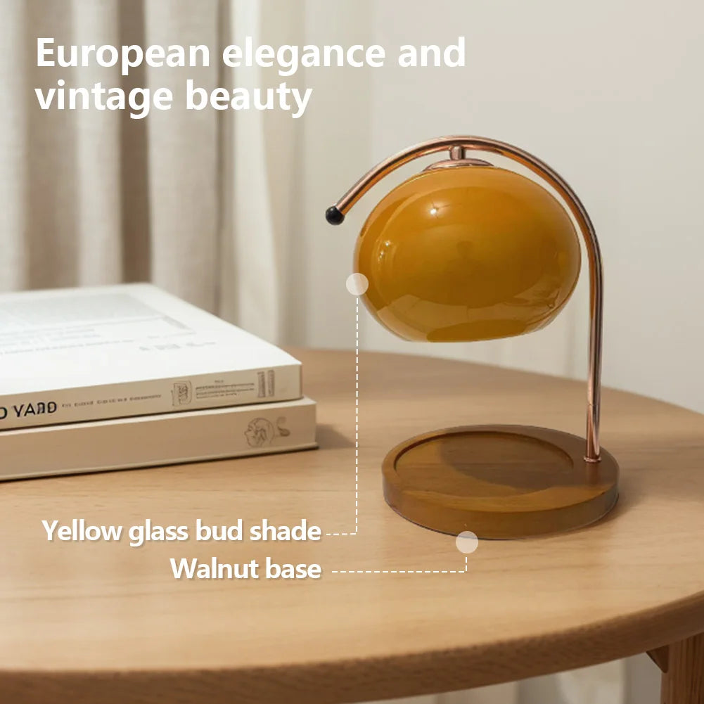 Wooden Base Candle Warmer Lamp with Timer Nordic Candle Wax Lamp Dimmable Modern Wax Melting Light for House Office Decoration