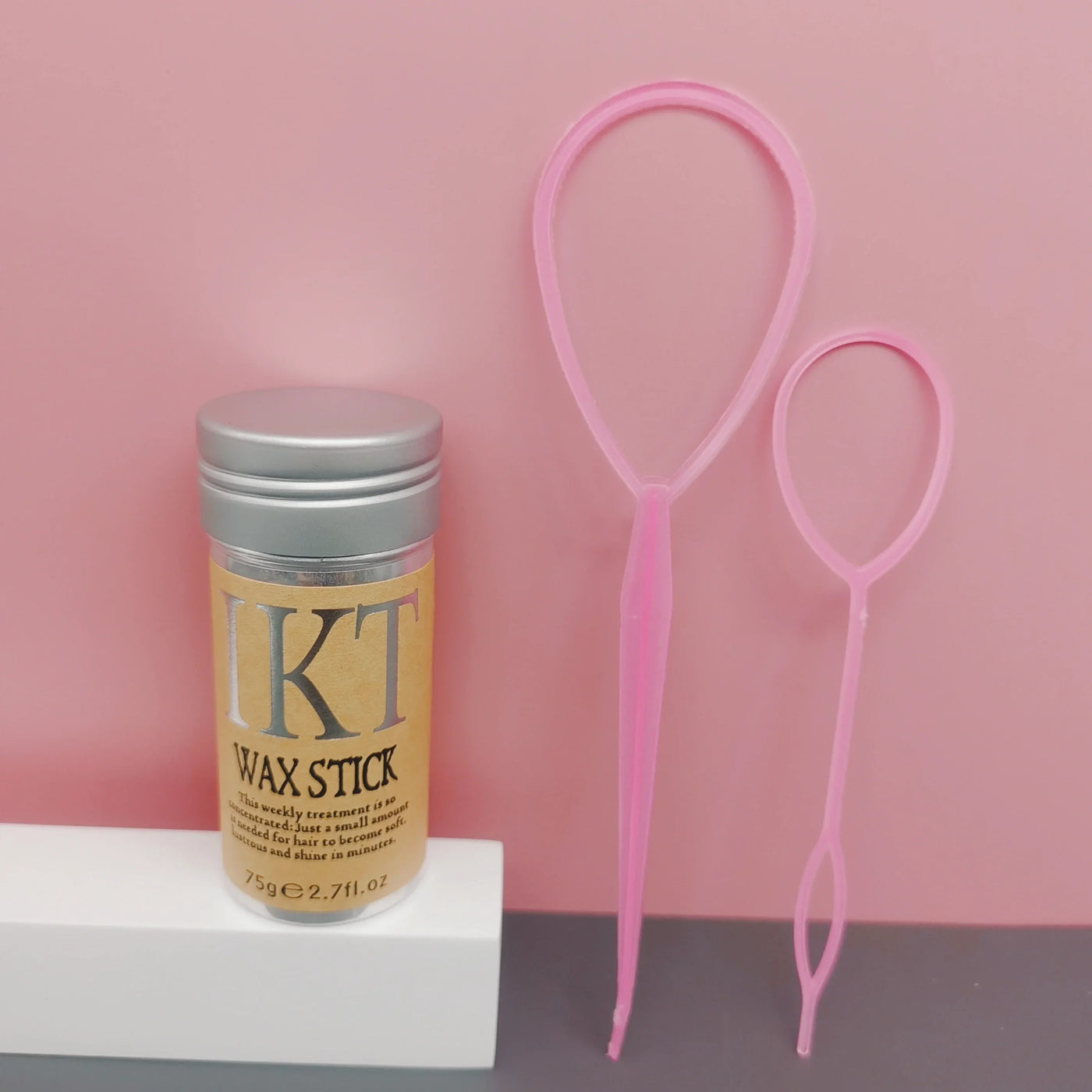 Women Hair Wax Stick Set with Slick Back Brushes Gel Pomade for Kids Little Girls Toddler Flyaway Hair Wig Styling Accessories