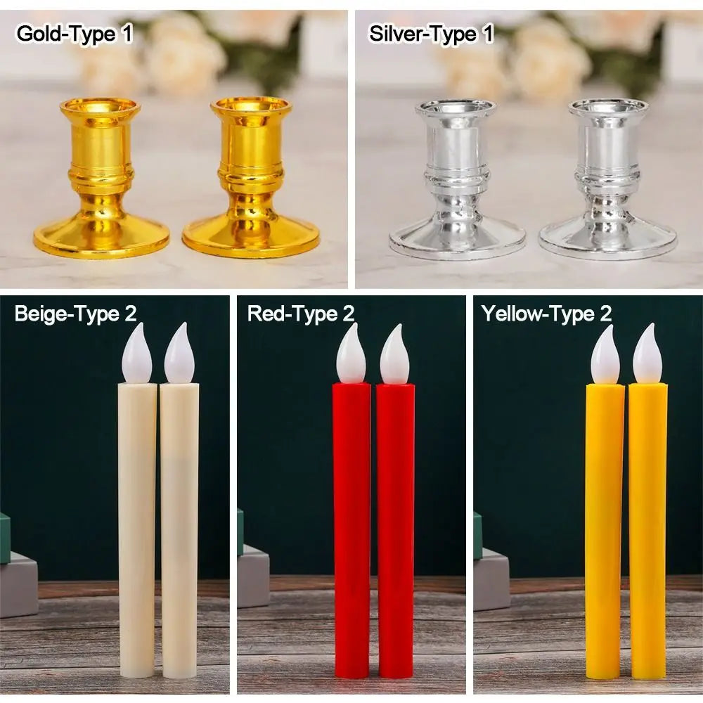 Candle Holders LED Lantern Energy-saving Light Ornaments Flameless Candle Lamp Battery Operated Party Decor Lights