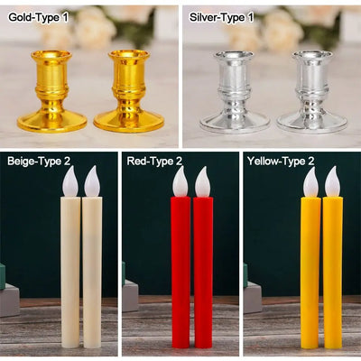 Candle Holders LED Lantern Energy-saving Light Ornaments Flameless Candle Lamp Battery Operated Party Decor Lights