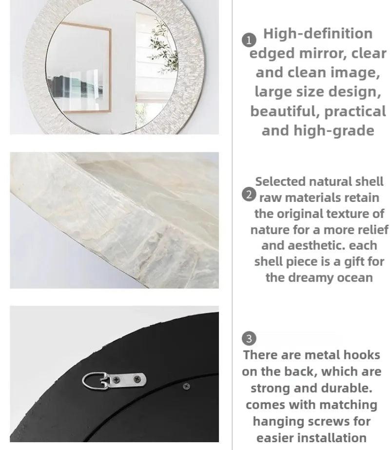 Wall hanging decorative mirrors living room glass bedroom bathroom aesthetics makeup mirror decor