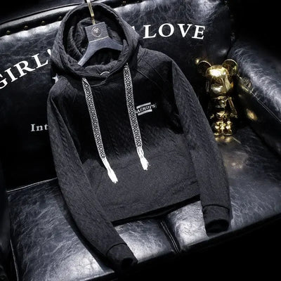 Sweatshirts for Man Cropped Hooded Men's Clothing Solid Green Hoodies Novelty and Cheap New in Loose Designer Streetwear Cotton