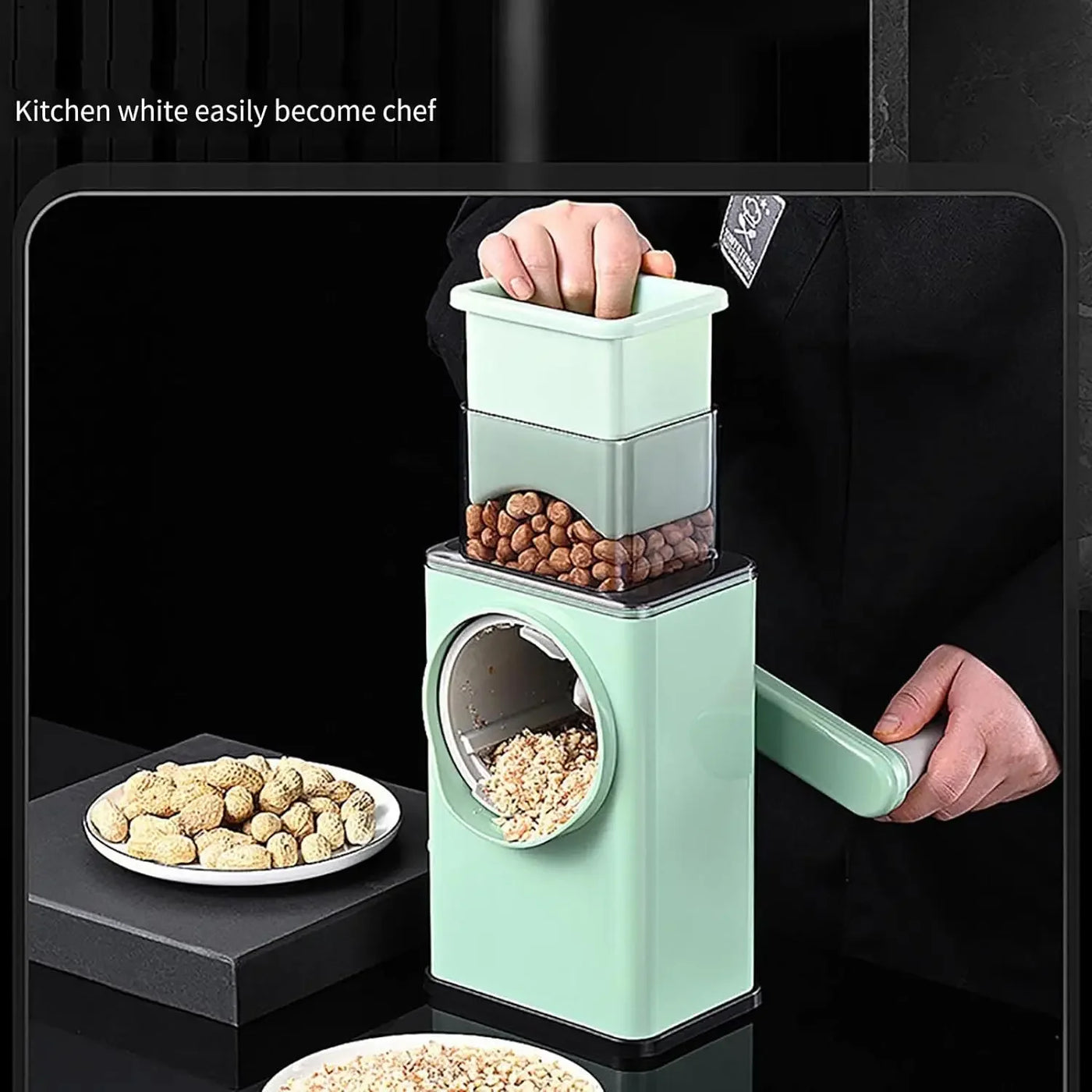 Potato Onion Garlic Chopper with Container String Chopper Food Processor Vegetable Chopper Dicer Cutter Grater Cheese Chopper