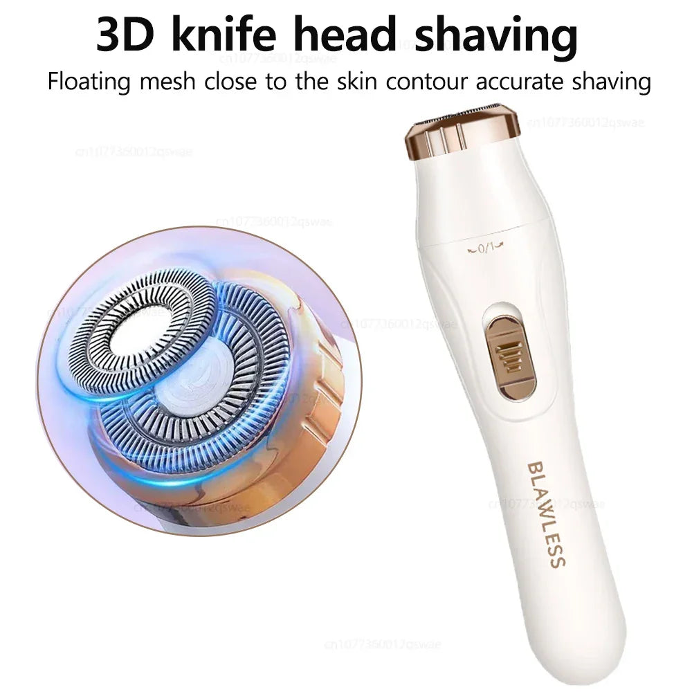 Electric Shaver for Women Female Razor Bikini Trimmer Facial Shavers for Ladies Body Underarms Legs Portable Painless Epilator