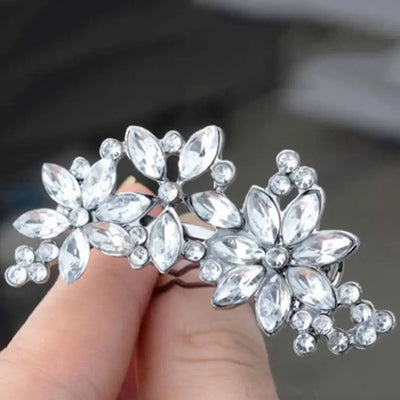 Fashion Cute Accessories Women's Hairpins Rhinestone Crystal Hair Clip Jewelry Flower