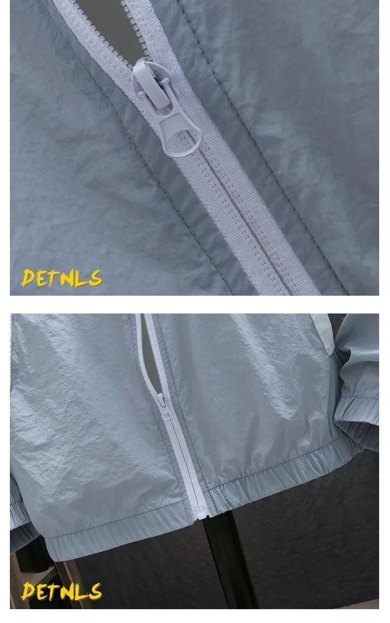 Summer Hooded Jacket Men Women Waterproof Sun Protection Clothing Fishing Hunting Clothes Quick Dry Skin Patchwork Windbreaker