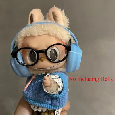 Labubu Doll Shoes and Headphone For 15-17cm Ropa 3.0 Labubu V1 V2 V3 Rain Boots Colorful Beach Shoes Sitting Party Accessories