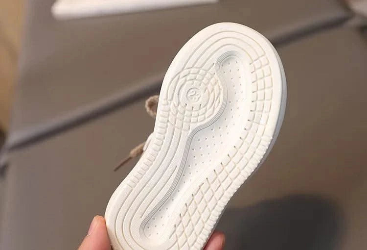 Children's Sports Shoes Girls 2025 Spring Autumn New Leather Shoes PU Leisure Soft Soled Boys Sneakers Baby Girl Casual Shoes