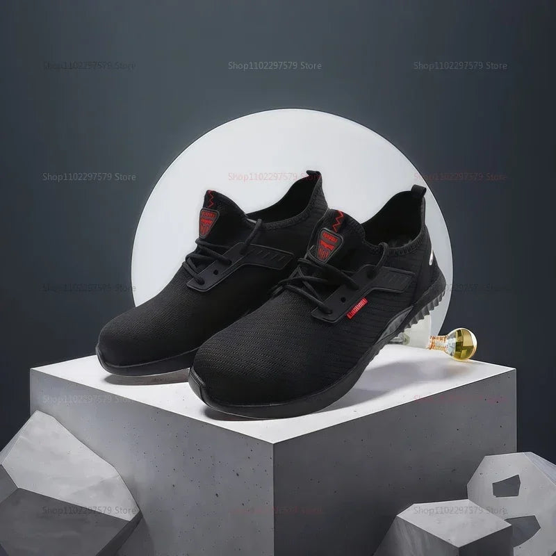 Men's work safety shoes Sports shoes Anti-puncture and anti-smash protection shoes Lightweight men's casual shoes Safety boots