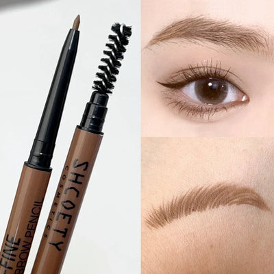 Ultra-fine Eyebrow Pencil Sweat-proof Eeyeliner with Brush Waterproof Outline Lying Silkworm Eyeliner Pen Eyes Makeup Cosmetic