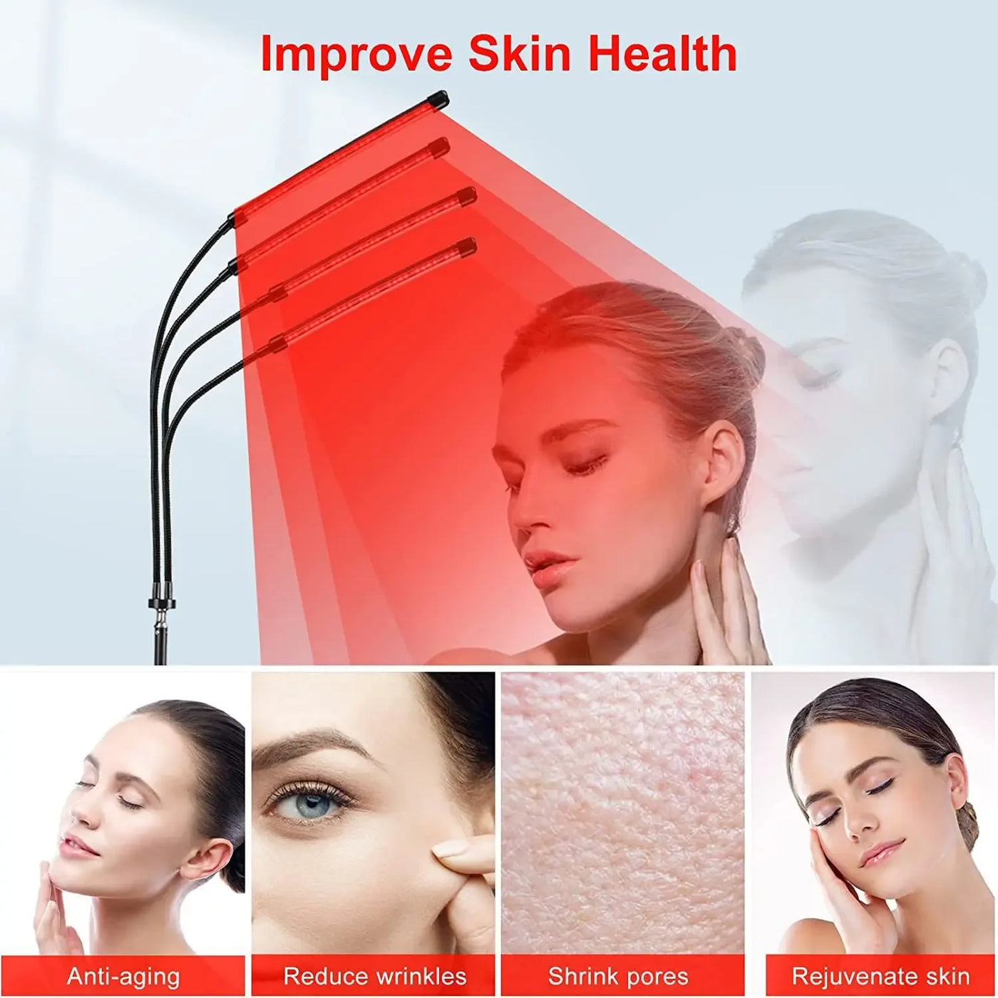 Led Red&Near Infrared Light Healthcare Lamp 660&850 nm Sauna for Full Body Face Joint Muscle Relieve Beauty Health Gadget Device