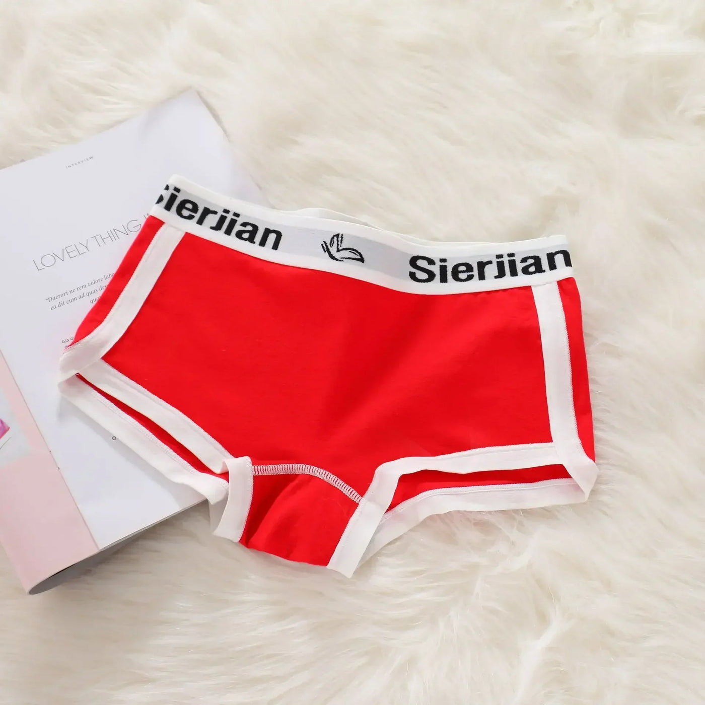 Women's Anti-exposure Ladies Boxers Cotton Sports Style Underwear  Fashion Lingerie Letter Belt Plus Size Girls Boxer Shorts