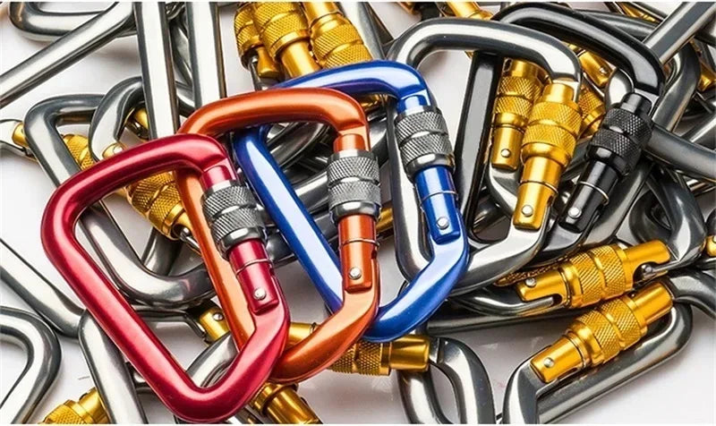 Carabiner Rock Climbing Mountain Landing 30kN High Altitude Operation Equipment Outdoor Aluminum Alloy Safety Buckle Hook