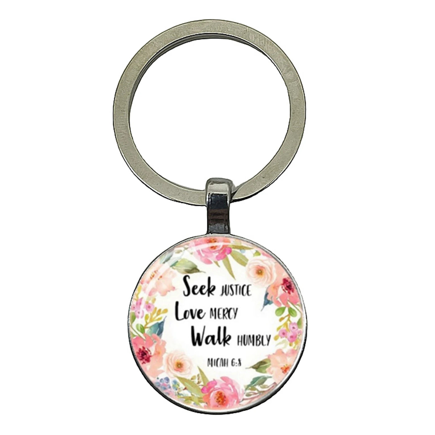 Give Thanks With A Grateful Heart Bible Verses Keychain Glass Scripture Quote Jewelry Christian Faith Keyring Thanksgiving Gifts