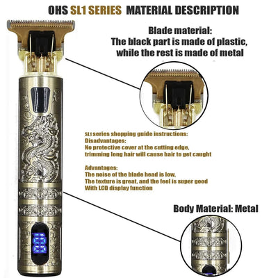 T9 Hair Clipper Repair Beard Shaving Body Hair Trimmer Clippers Electric Machine Men Haircut Machine 0mm Barber Shaver