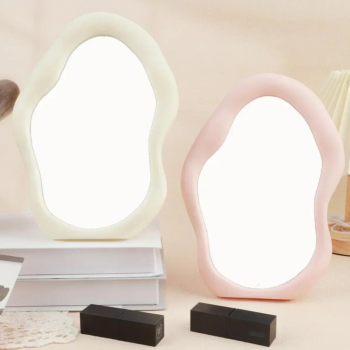 Makeup mirror room decoration desk accessorie bedroom decorative mirrors tabletop home aesthetic decor