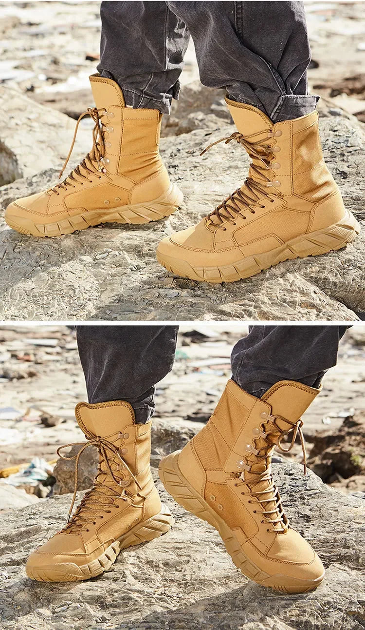 Outdoor Climbing Training Water Resistant High Shoes Hunting Hiking Tactical Boots Men Women Hunting Hiking Desert  Boot