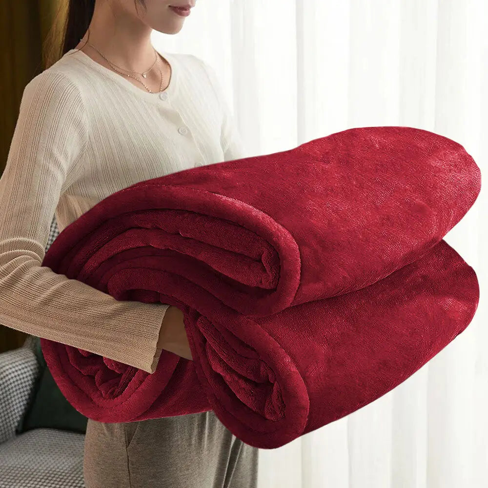 Thicken Warm Soft Blanket for Fall Winter Spring All Season Fuzzy Microplush Lightweight Fleece Winter Blankets for Bed Sofa