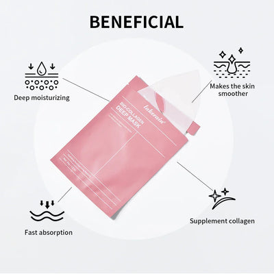 4Pcs Bio-Collagen Deep Face Mask Shrink Pores Deep Hydrating Overnight Mask Moisturizing Refreshing Brightening Face Skin Care