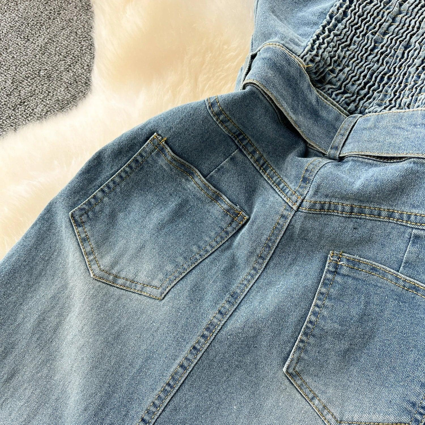 Denim Dress Women Sheath Dresses Vintage Sexy Vestidos Sleeveless Backless Washed Belt Tight Waist Split Sundress Summer 2025