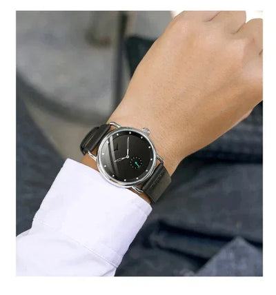high-end Men's Watch Light Luxury Brand Business Trend Simple Leisure Belt Waterproof Meale Fashion Quartz Watches ﻿ Gift