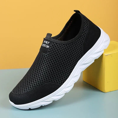 Summer Sneakers Men Shoes Breathable Mesh Lightweight Walking Casual Shoes Slip-On Driving Men's Loafers Zapatos Casuales