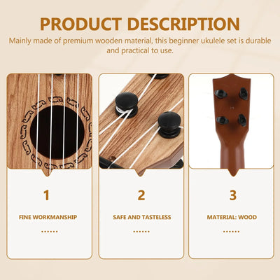 Ukulele Toy for Kids Musical Instruments Toddler Guitar Beginner Ukuleles Safe Premium Material Lightweight Compact