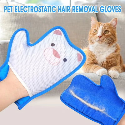 Pet Shedding Gloves Pet Puppy Hair Removal Static Gloves Pet Detangling Gloves Pet Deshedder Gloves for Furniture Tablecloth