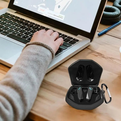 Headphone Storage Case For Lenovo GM2 PRO Wireless Headset Cover Silicone Carry Bag Shockproof Earphone Protector with Carabiner