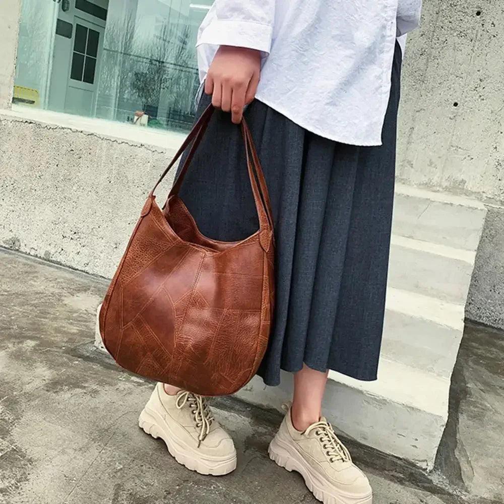 Women’s handbags vintage luxury leather shoulder bag designers large modern fashion brand female