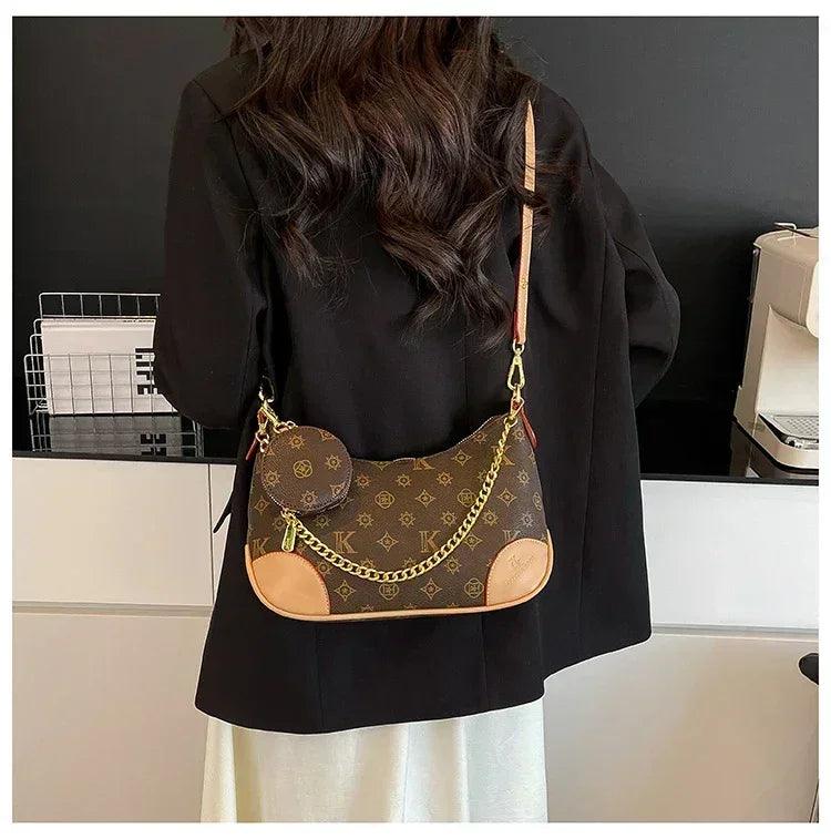 Famous designer elegant handbags leather for women ladies crossbody shoulder bag classic popular and lightweight
