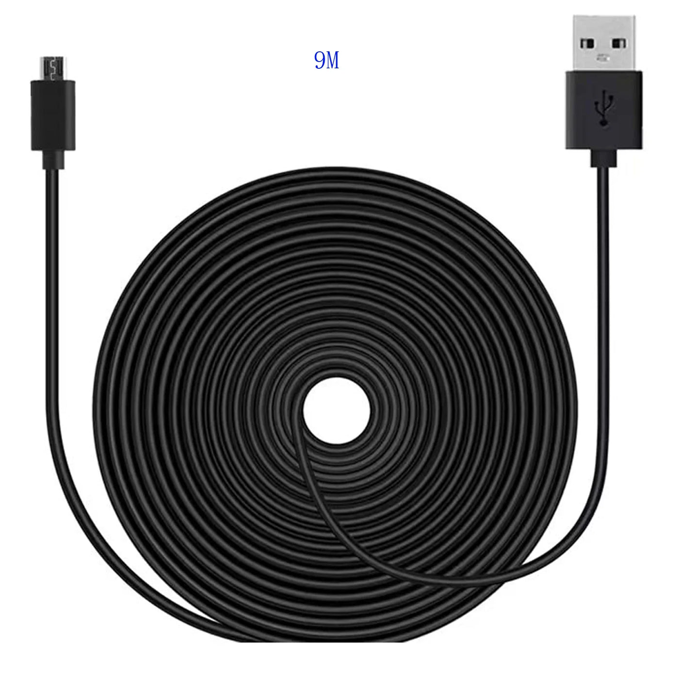 30ft/9m microusb Charge Cable for Wyze Cam v3 Cam Pan Cam Pan v2, YI Dome Home Camera, Nest Cam Cloud Camera Security Cam Blink