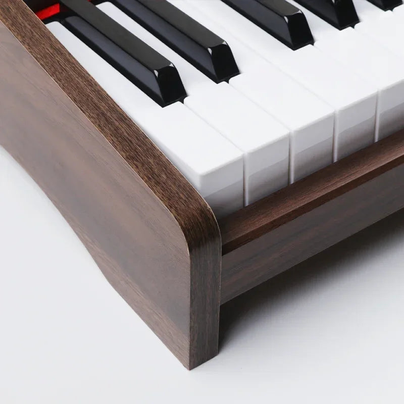 37 Keys Digital Piano for Kids and Adults 2.2CM Piano Key with Mic and Earphones Jacks Music Educational Instrument Wood Piano