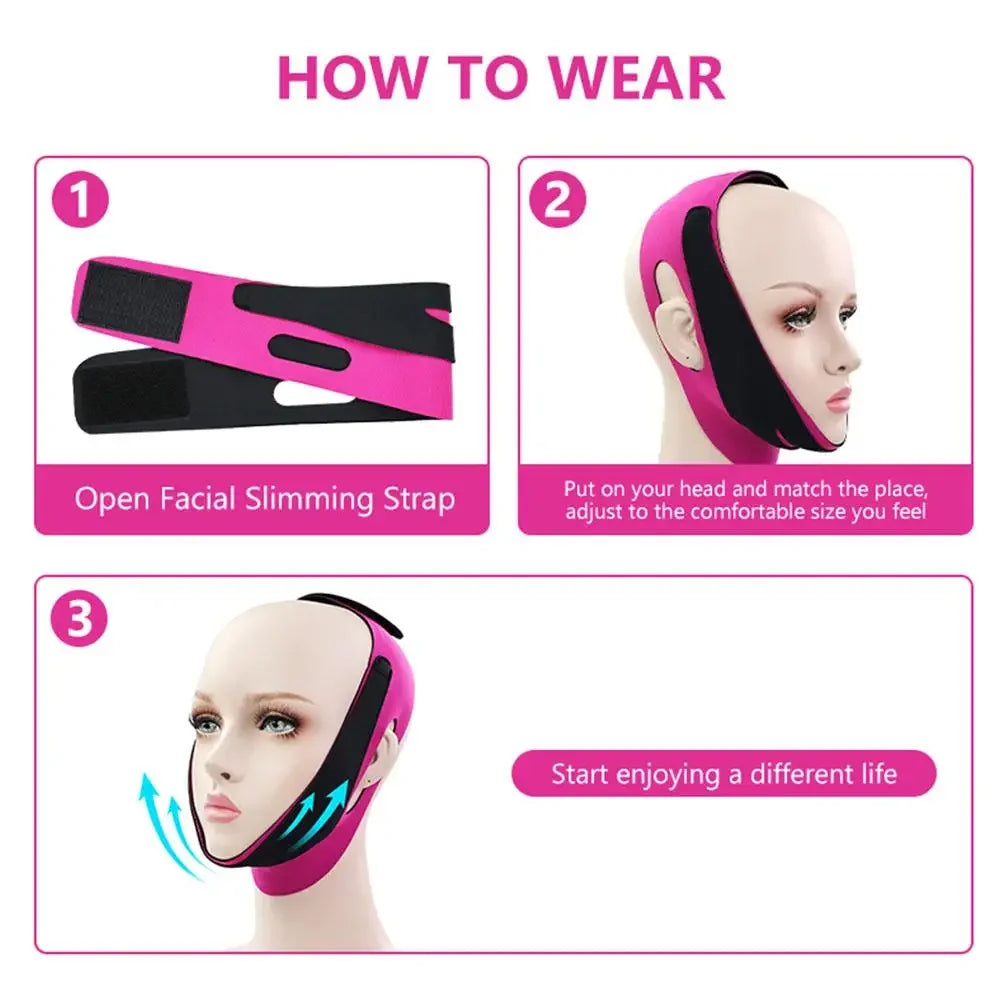 Elastic Face Slimming Bandage V Face Slimmer Mask Face Lift Bandage Shaping Contour Shaper Up Belt Facial Massage Strap 2025 Hot