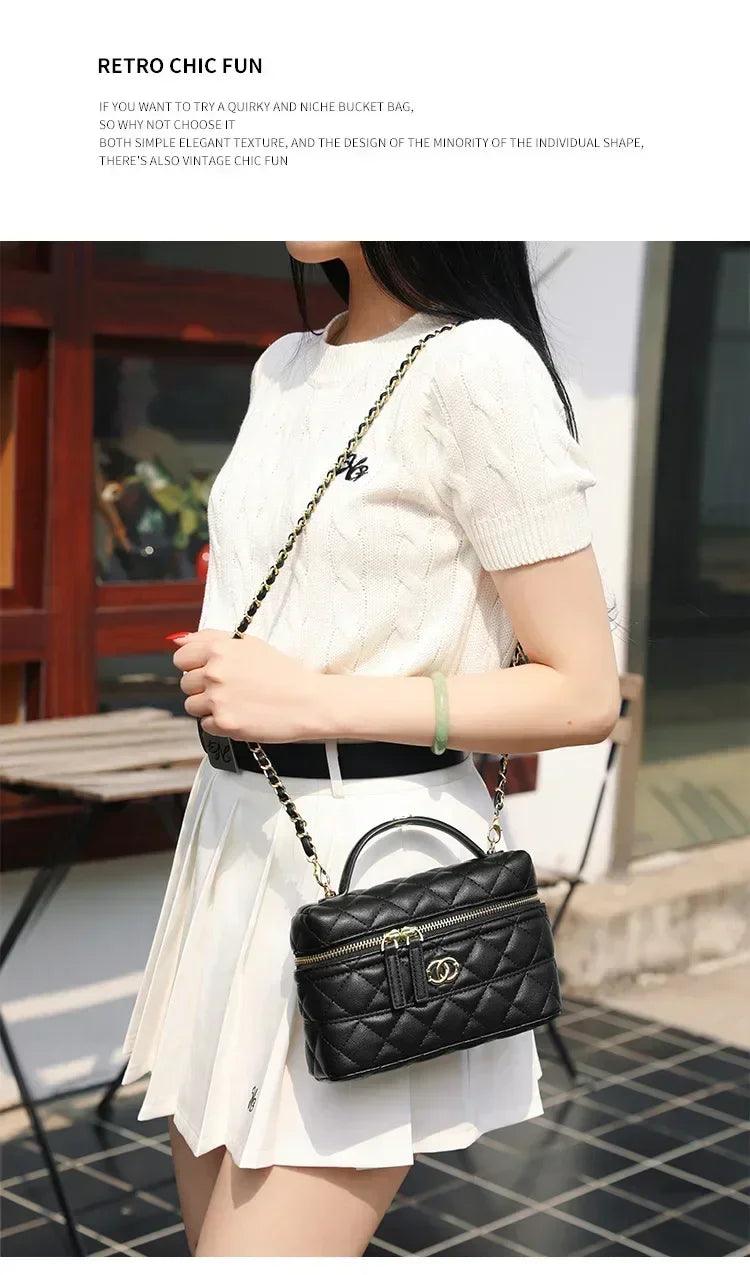 Fashion-forward women’s leather handbag crossbody shoulder bag designer inspired tote purse for work and social events