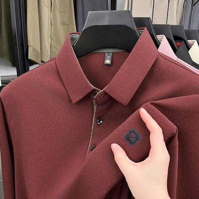 Designer Brand Men's Polo Shirt Lapel T-Shirt Autumn New Exquisite Letter Print Long Sleeve Fashion Casual Business Menswear Top