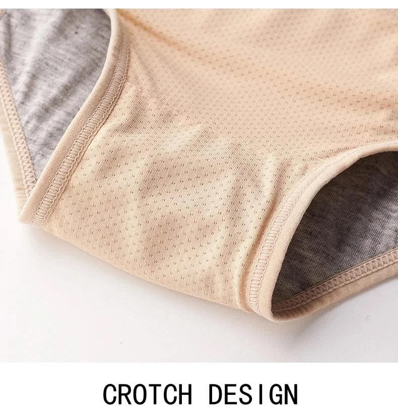 Leak Proof Menstrual Panties for Women, L-8XL Plus Size Cotton Underwear with Waterproof and Breathable Design for Periods