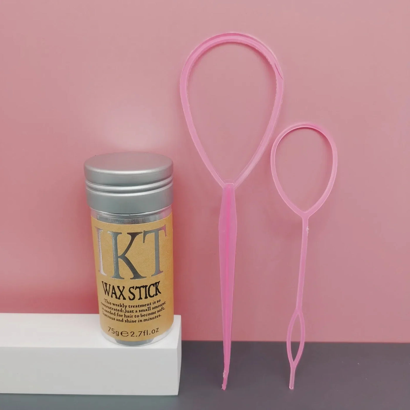 Women Hair Wax Stick Set with Slick Back Brushes Gel Pomade for Kids Little Girls Toddler Flyaway Hair Wig Styling Accessories