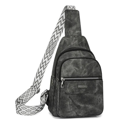 Women Men PU Leather Shoulder Bag Fashion Sling Crossbody Bag