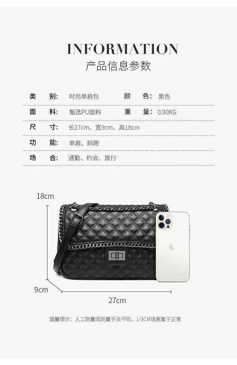 Famous designer women’s handbag with premium leather elegant messenger bag for everyday use classic luxury style