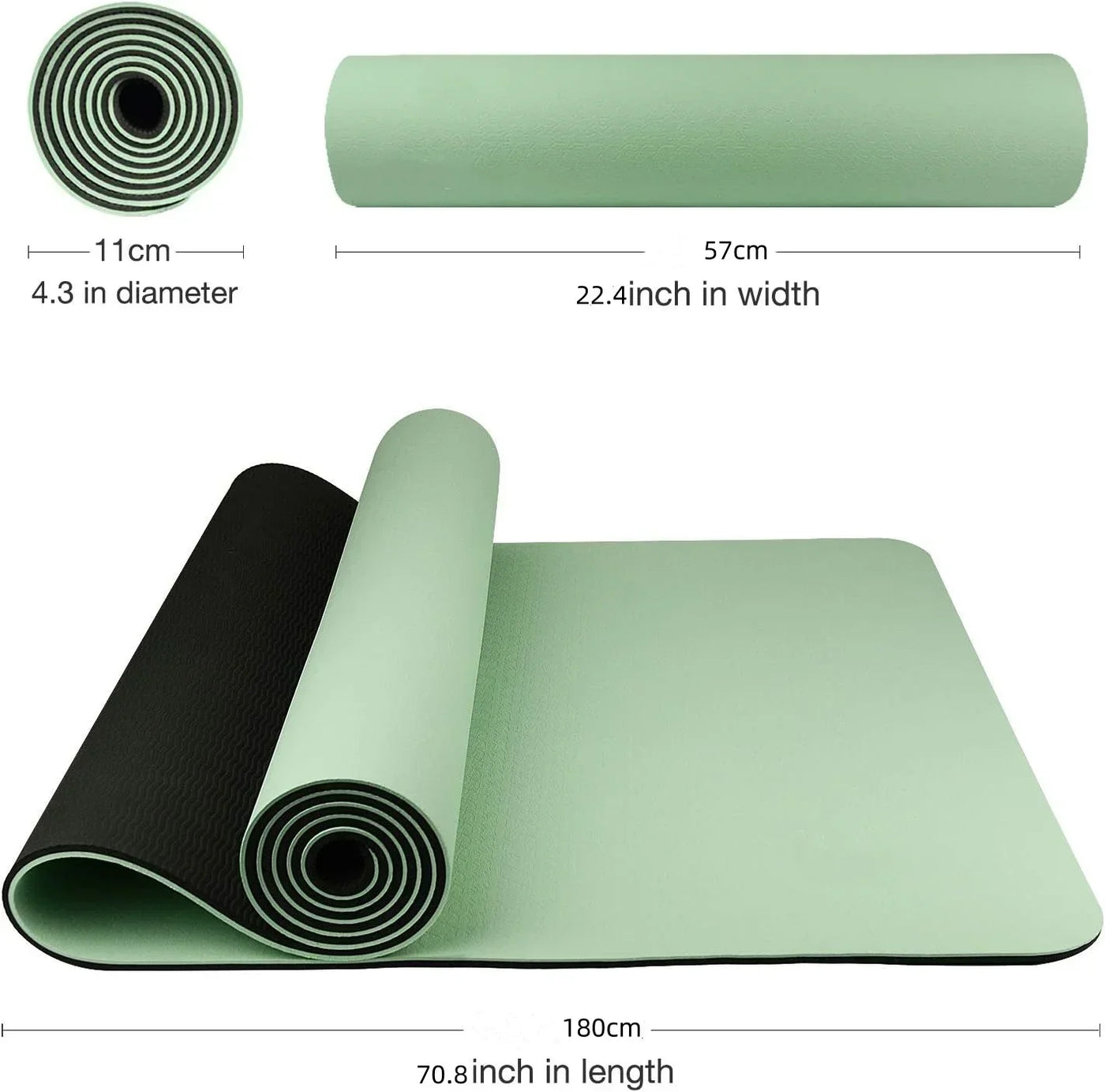 TPE yoga mat is environmentally friendly, odorless, elastic, waterproof, and anti slip. It is a professional yoga mat with genui