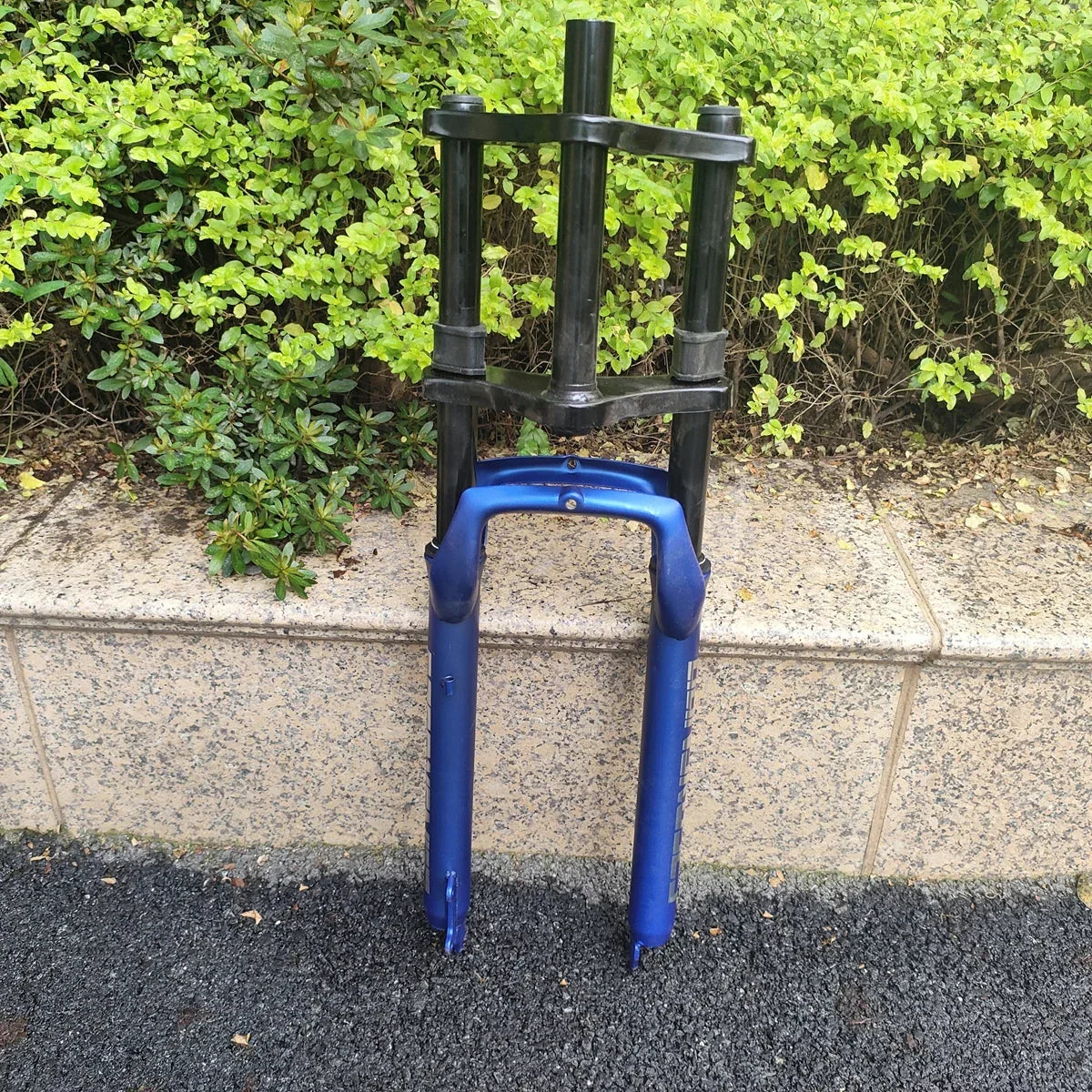 Double Shoulder  26X4.0 Snow Bike Front Fork  Steel  Beach Bicycle Fork    135mm Dropout  Fat Bike Suspension