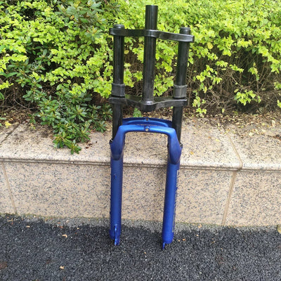 Double Shoulder  26X4.0 Snow Bike Front Fork  Steel  Beach Bicycle Fork    135mm Dropout  Fat Bike Suspension