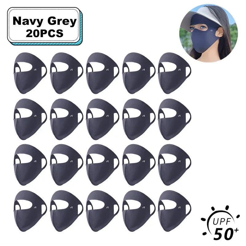 Women Full Face UV Protection Mask 3D Ice Silk Sunscreen Breathable Lightweight Summer Outdoor Sports Comfort Fit mask for men