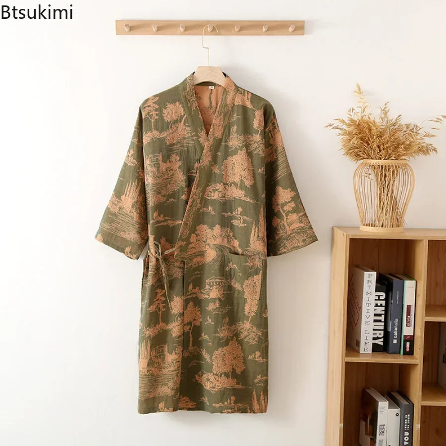 Casual Bathrobe for Men Sleepwear