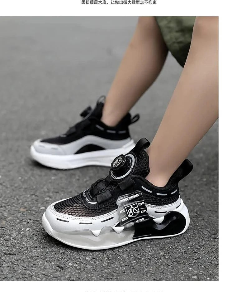 Children's school sports shoes breathable mat mesh casual anti slip easy to wear, suitable for boys and girls aged 5-10 years ol