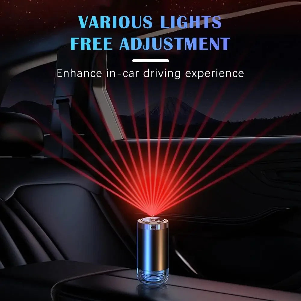 Car Aroma Diffuser With LED Starry Ambient Light 50ml Cologne Perfume Car Air Freshener Flavoring For Cars Fragrance Diffusers